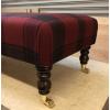 Callanish Check Claret Footstool